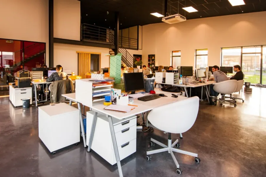 The LK Designers team working together in their office