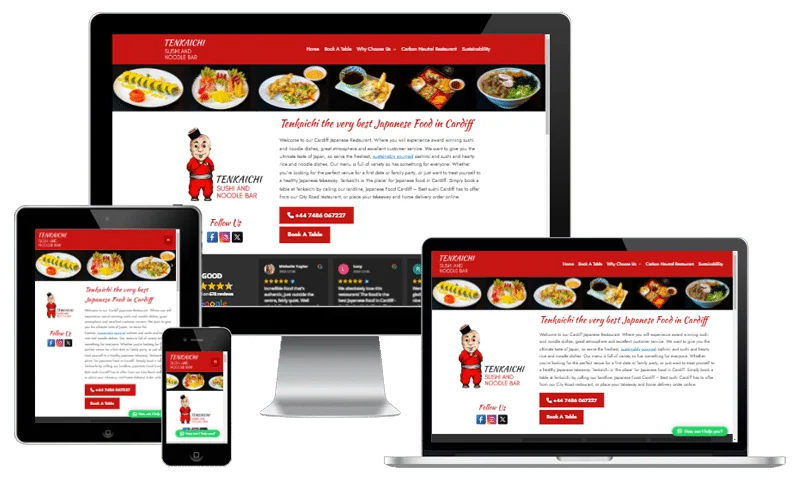 Tenkaichi Sushi and Noodle Bar website screenshot