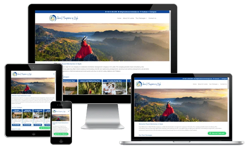 Travel Memories in Style website screenshot