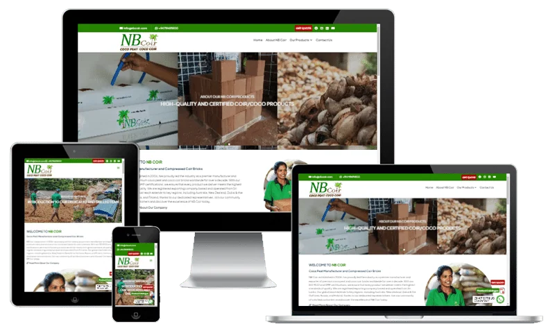NB Coir Pvt Ltd website screenshot