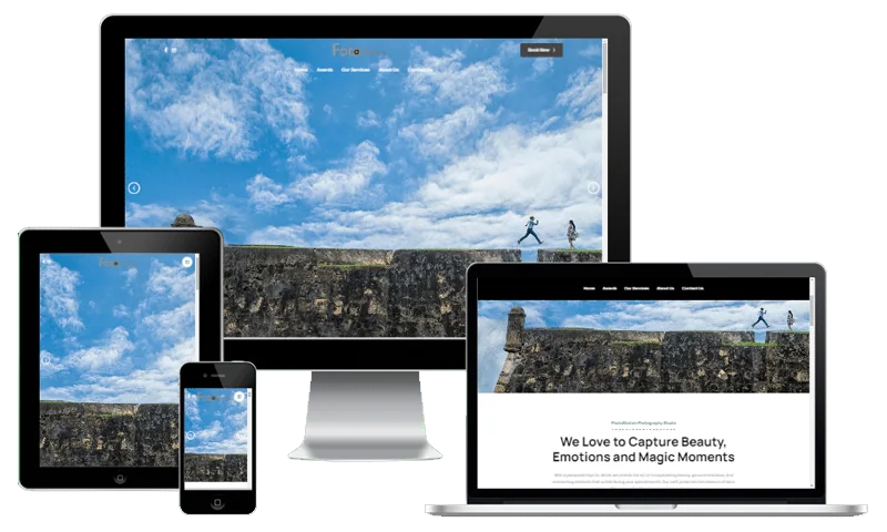 PhotoStation Photography Studio website screenshot